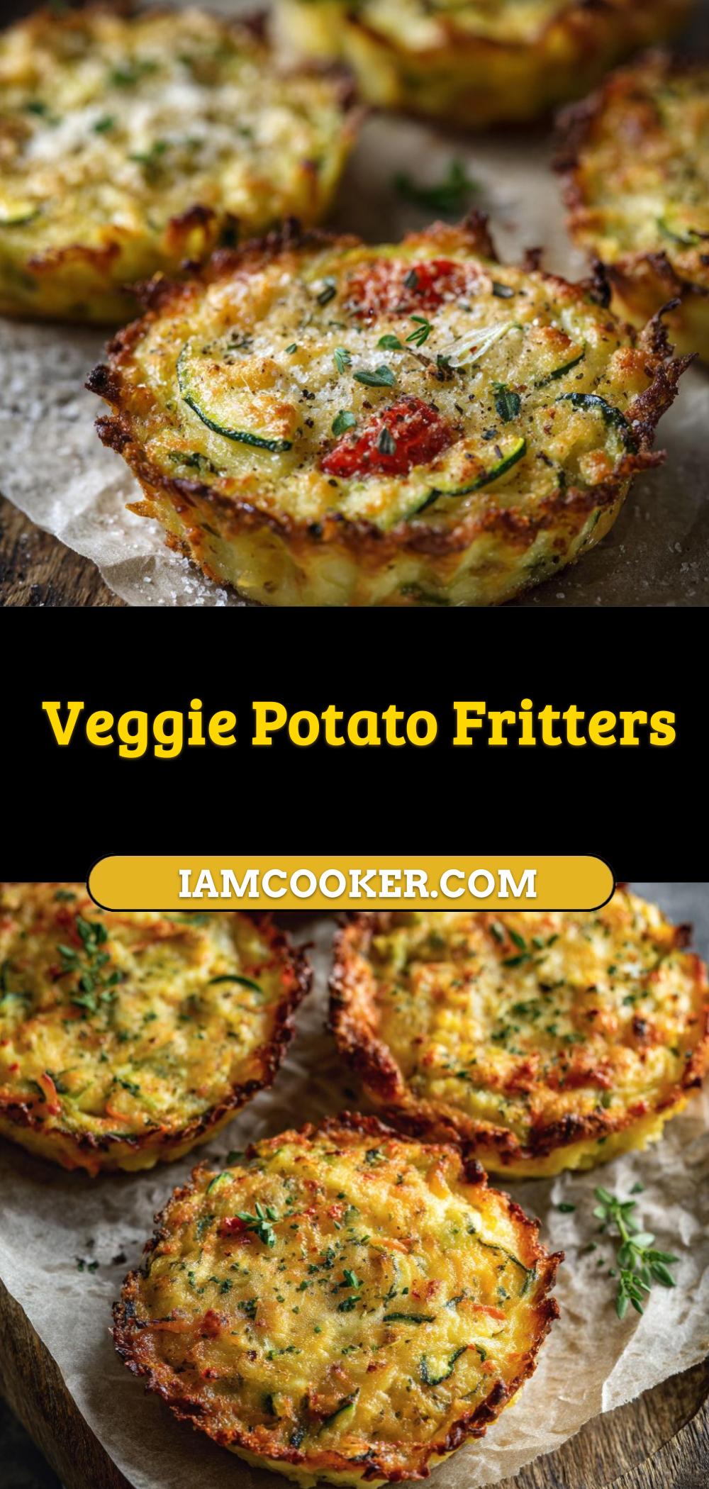 Golden Veggie Potato Fritters with Parmesan, Zucchini, and Carrot - Iam Cooker
