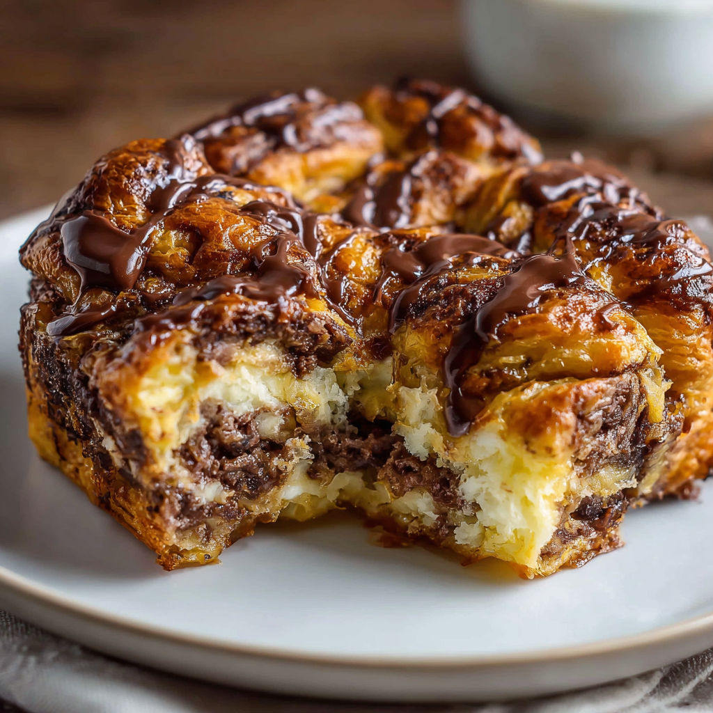 A plate with a pastry on it.