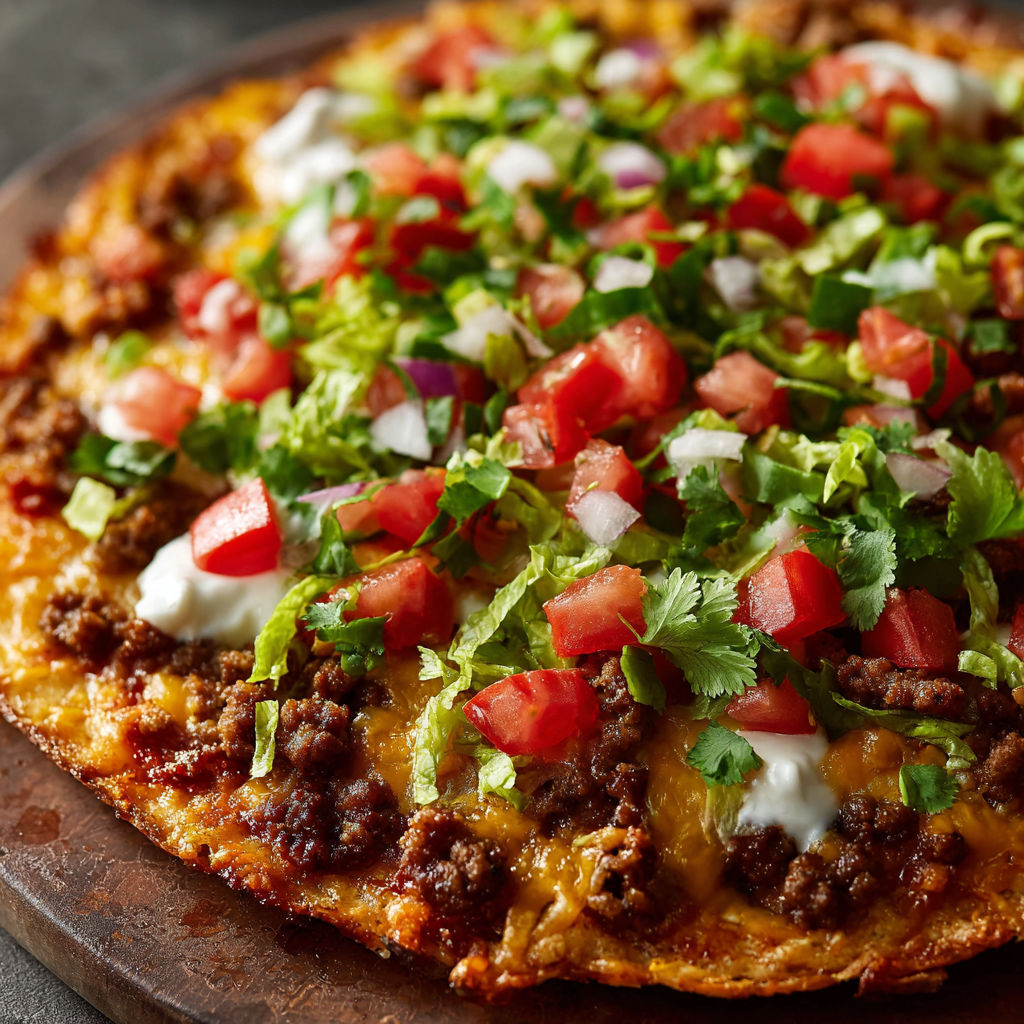 A pizza with tomatoes and cheese on top.