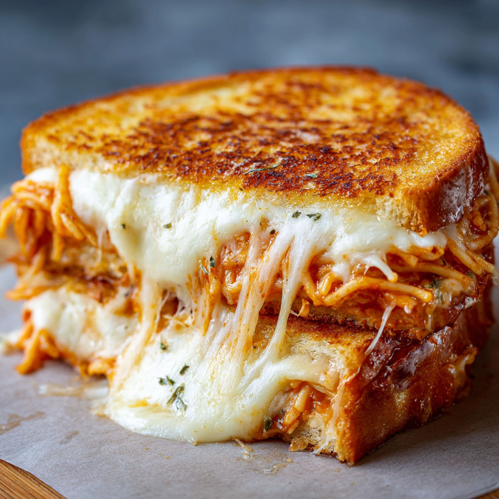 A sandwich with meat and cheese on it.