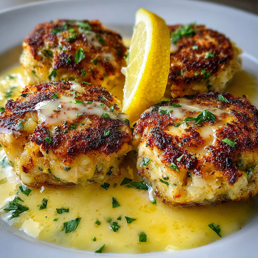 A plate of food with a lemon wedge on top.