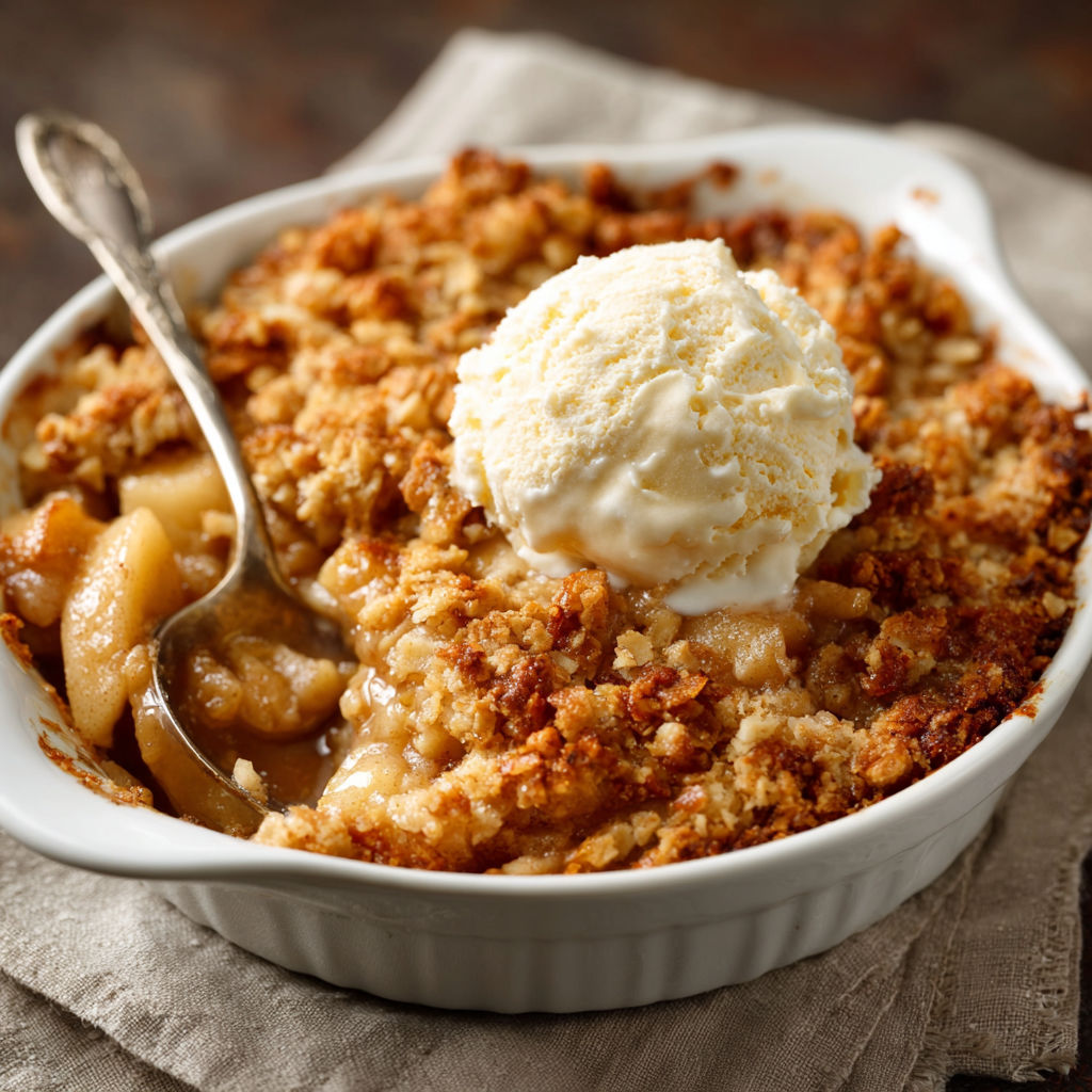 A bowl of food with a spoon in it.