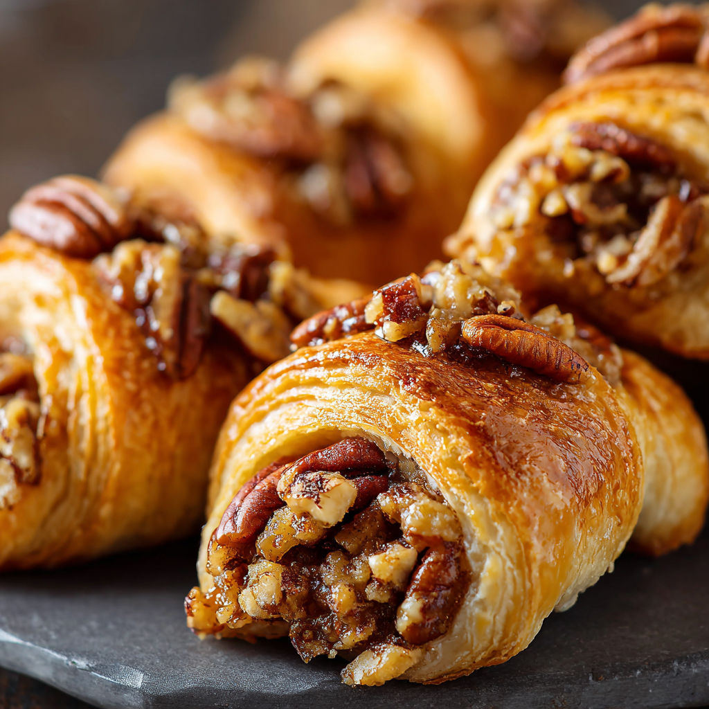 A close up of a pastry with pecans and walnuts.