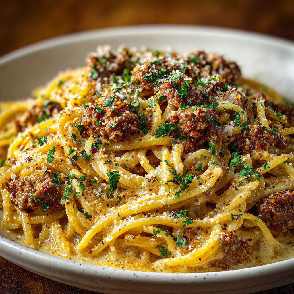 A bowl of spaghetti with meatballs and cheese.