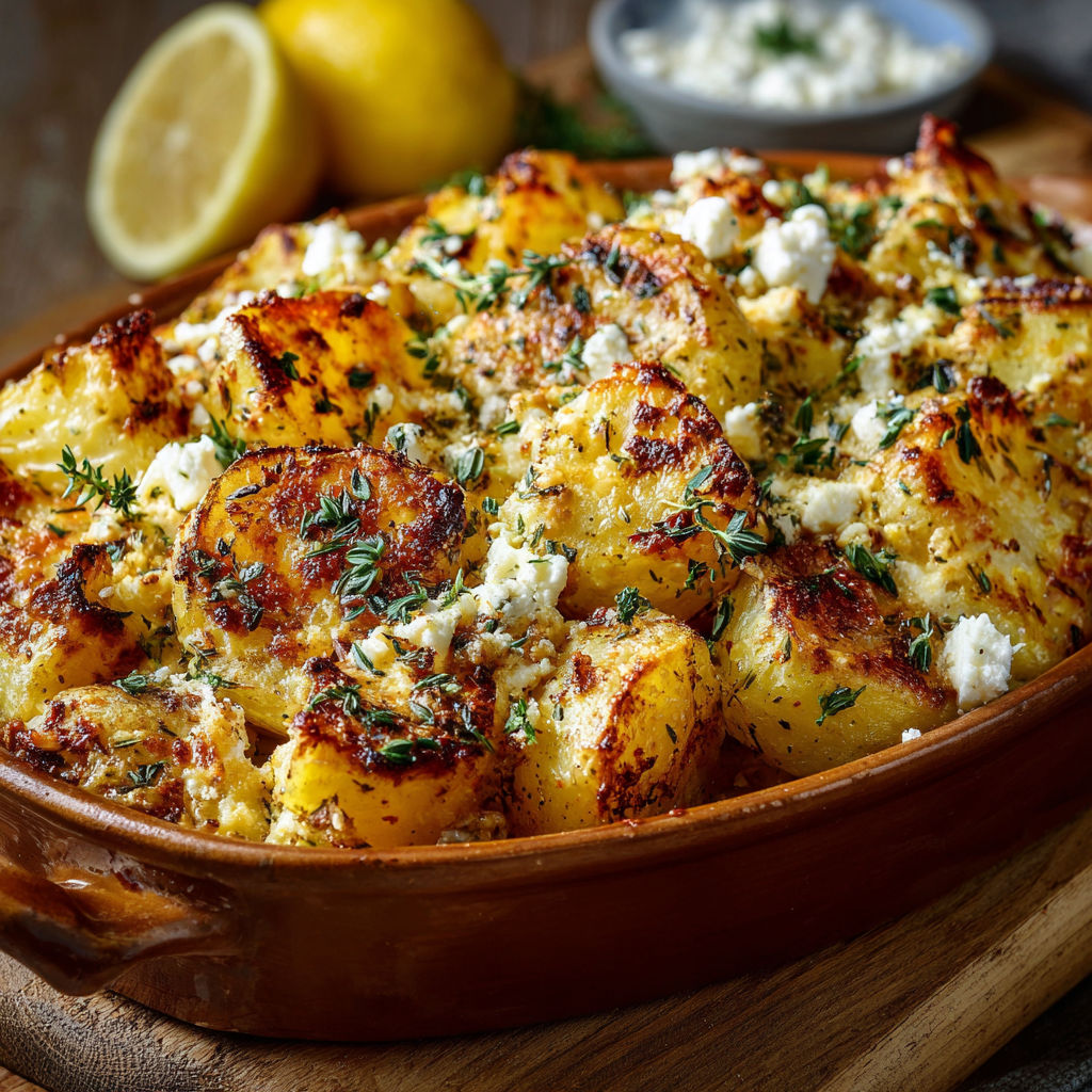 A bowl of food with a lemon on top.