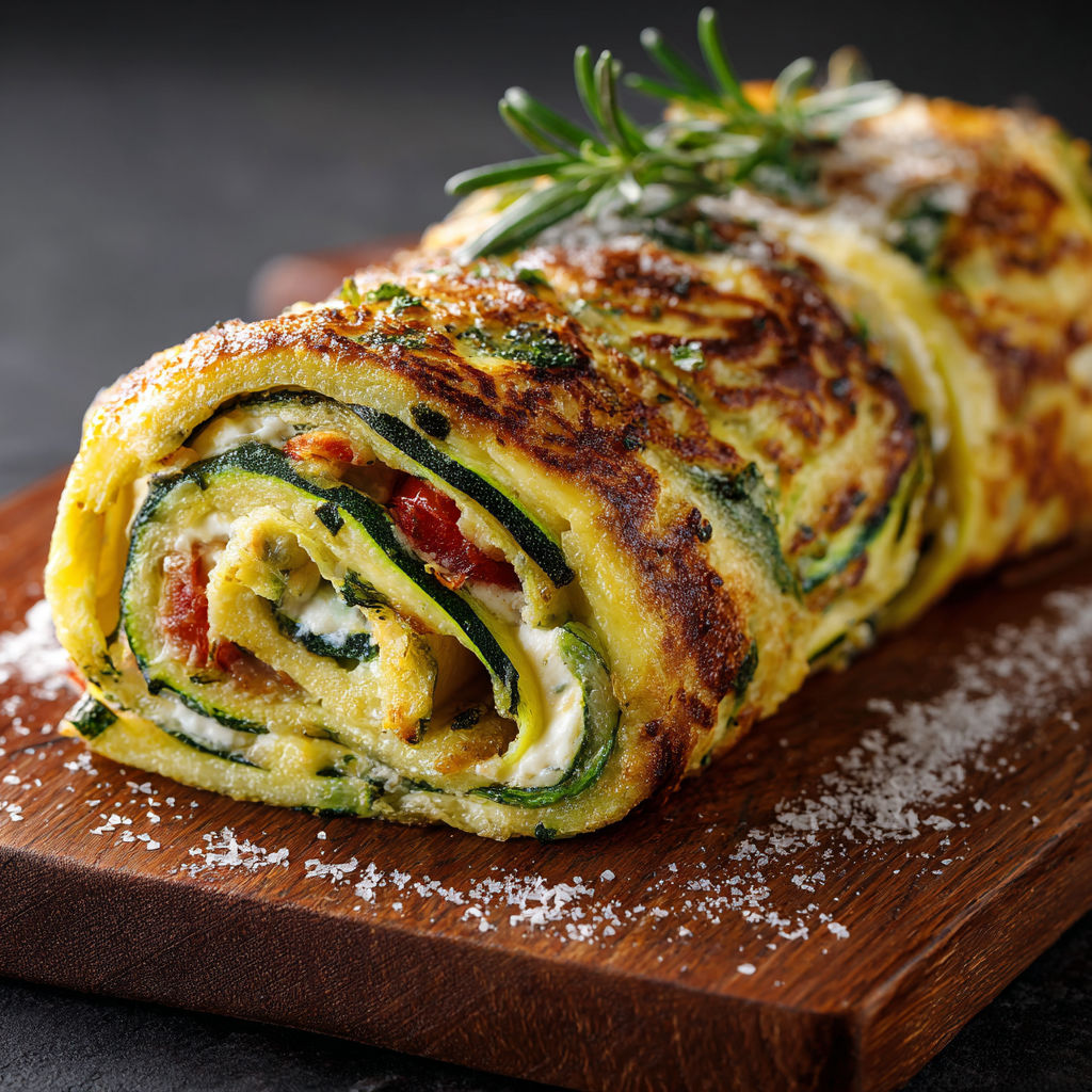 A zucchini and ricotta vegetable roll.