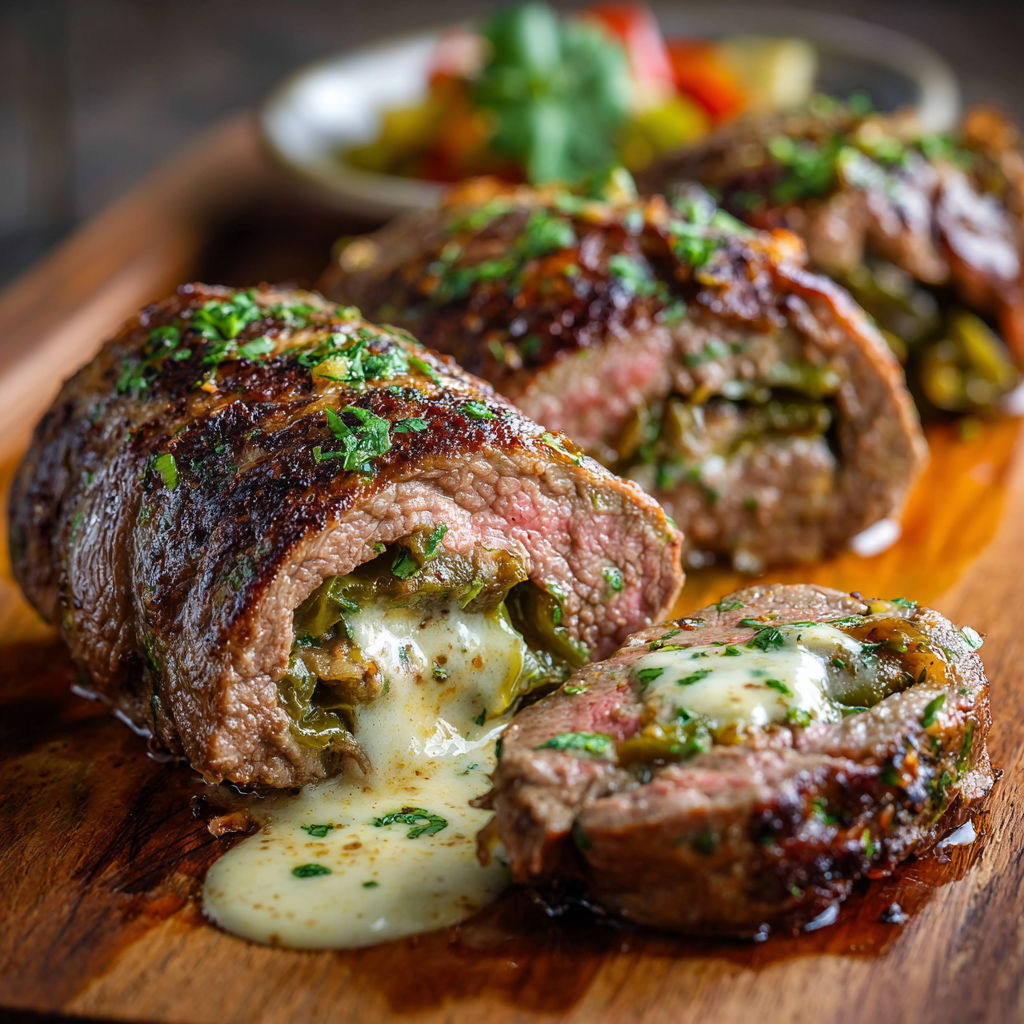 A plate of food with a meat roll and a bowl of vegetables.
