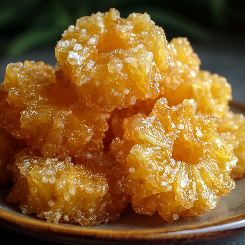 A plate of food with a yellow sauce.