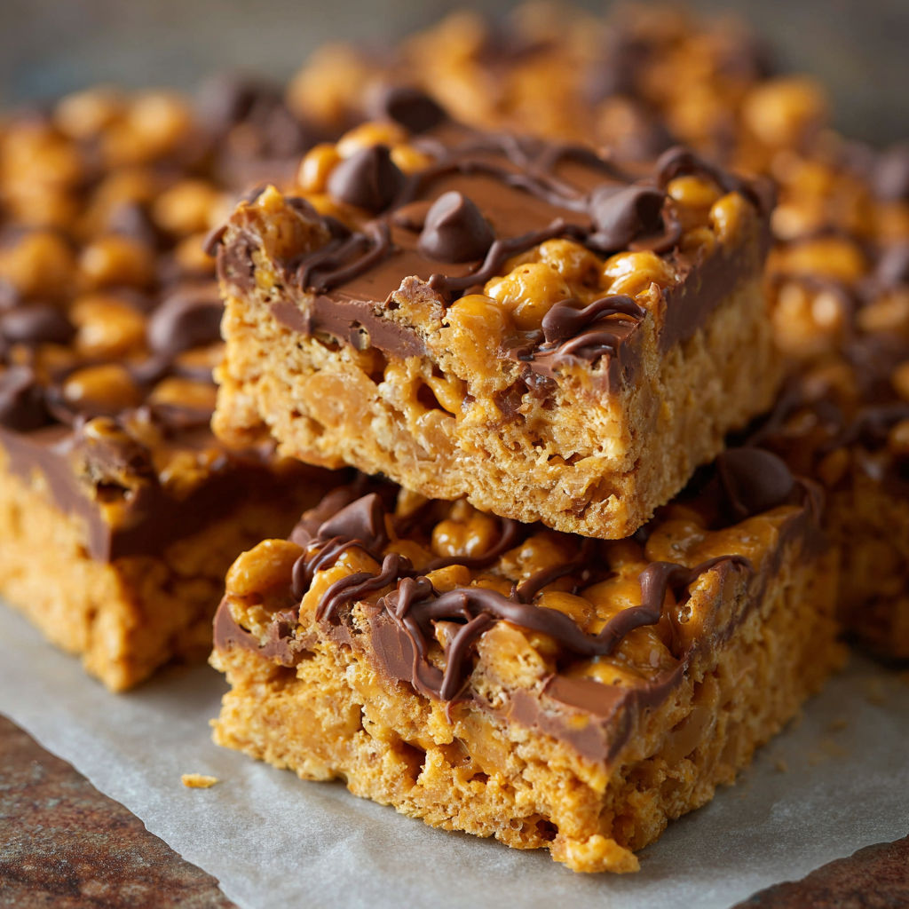 A stack of Reese's Peanut Butter Captain Crunch Bars.