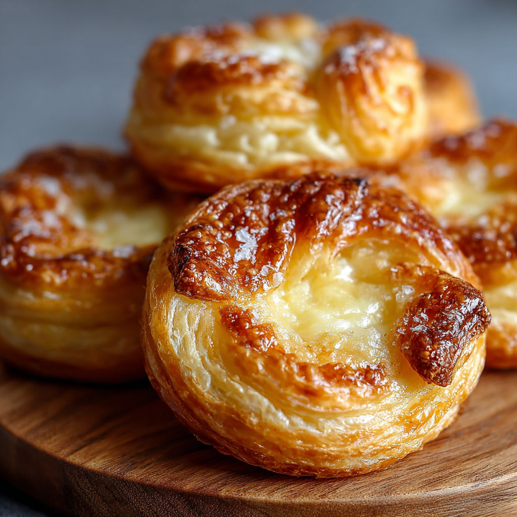 A plate of pastries with a yellow filling.