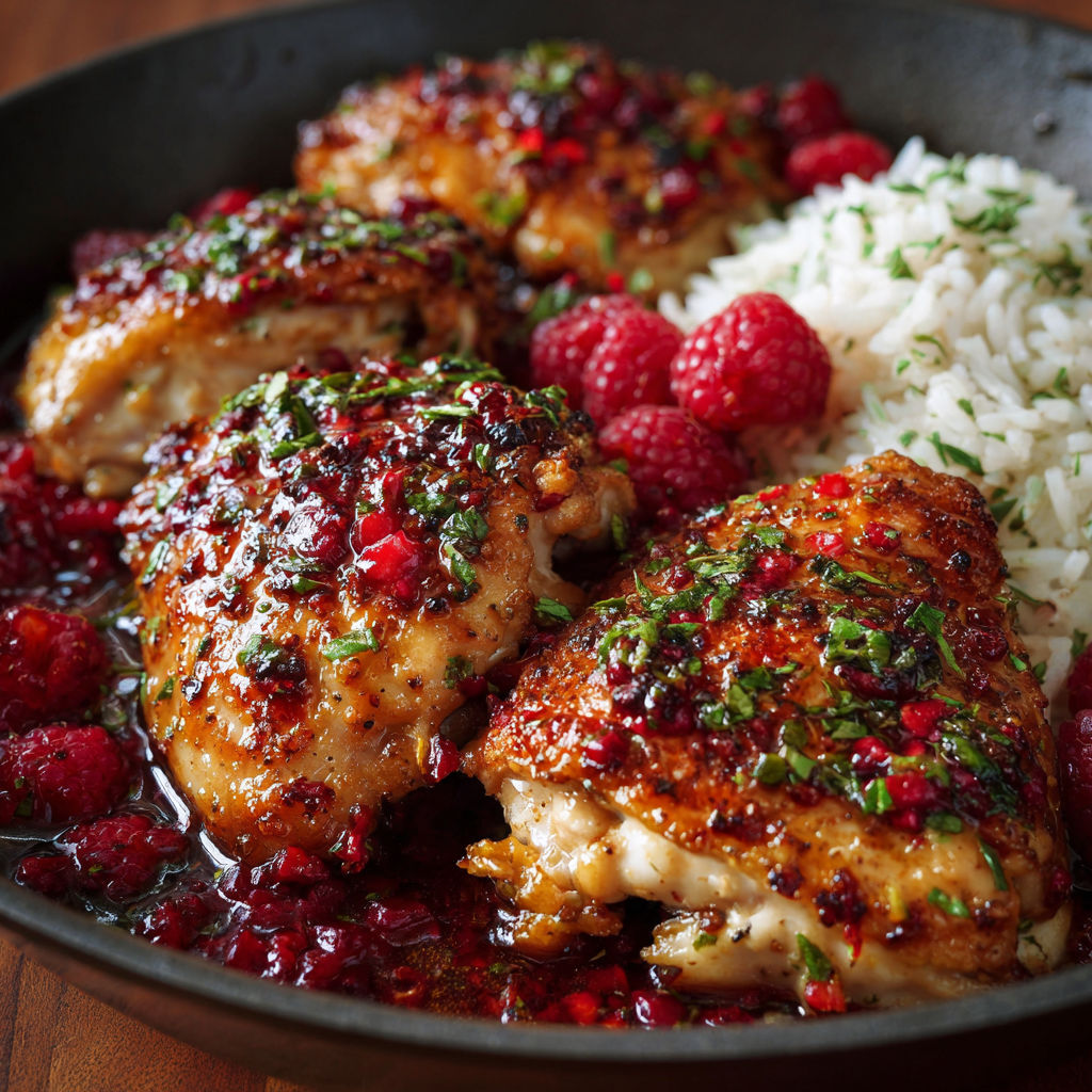 A plate of food with rice and chicken.