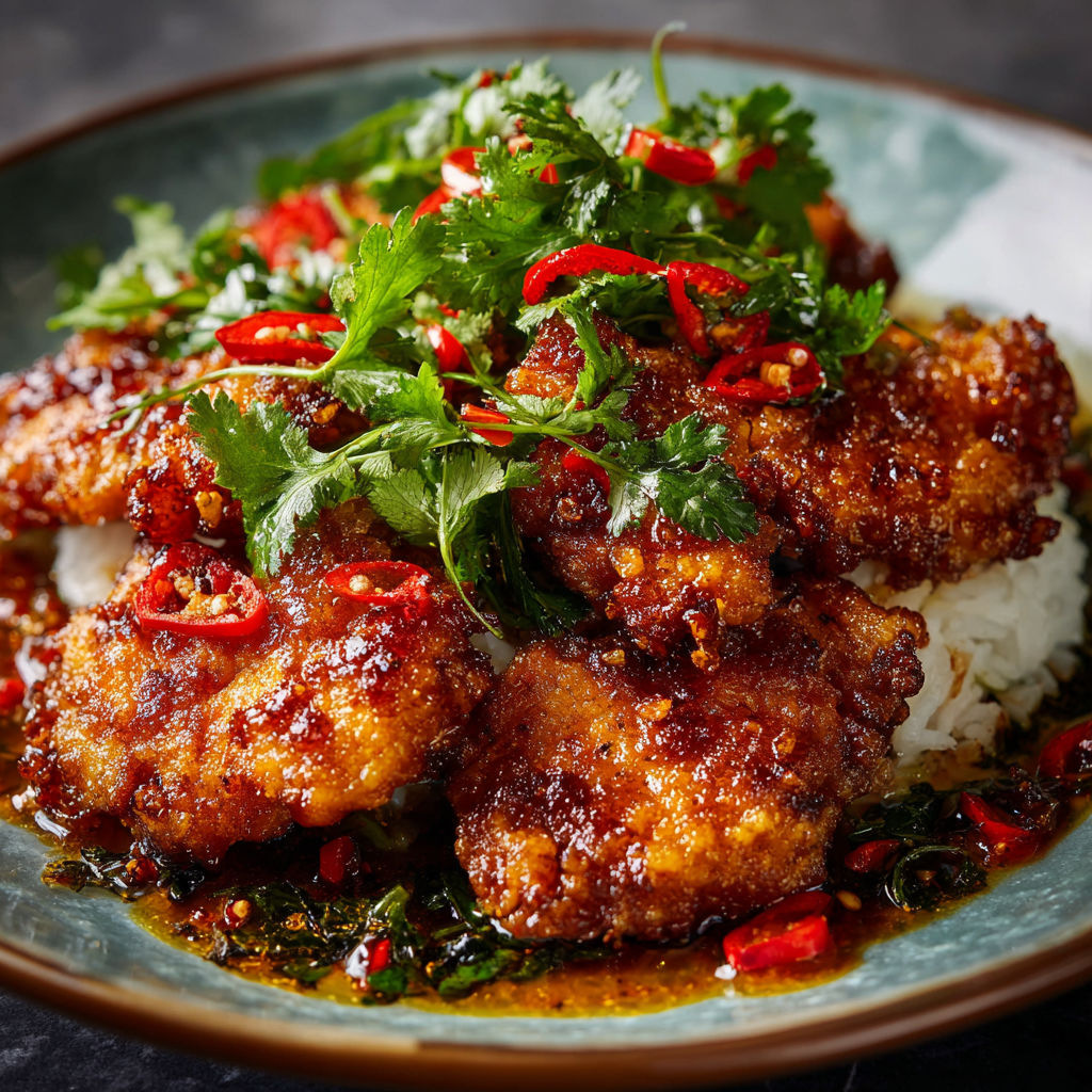 A plate of food with a variety of ingredients.