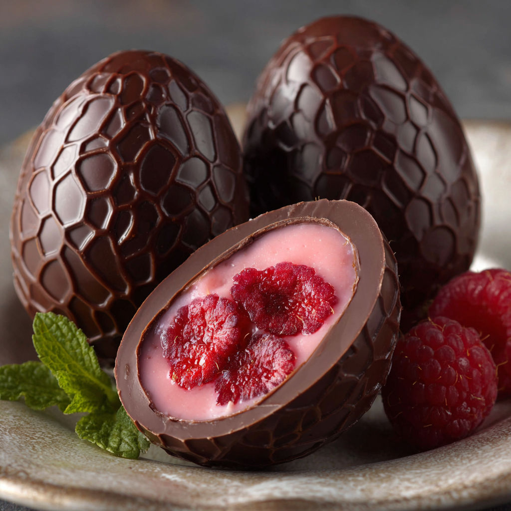 Chocolate Raspberry Eggs Recipe.