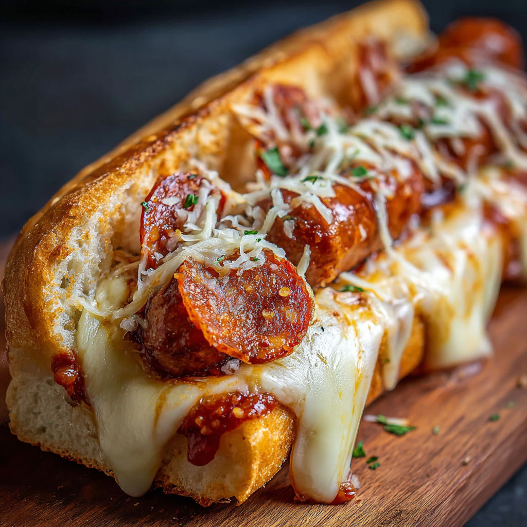 A hot dog with cheese and peppers on a bun.