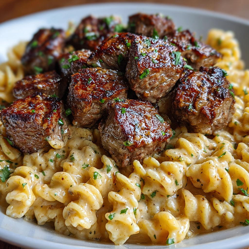A plate of food with meat and pasta.