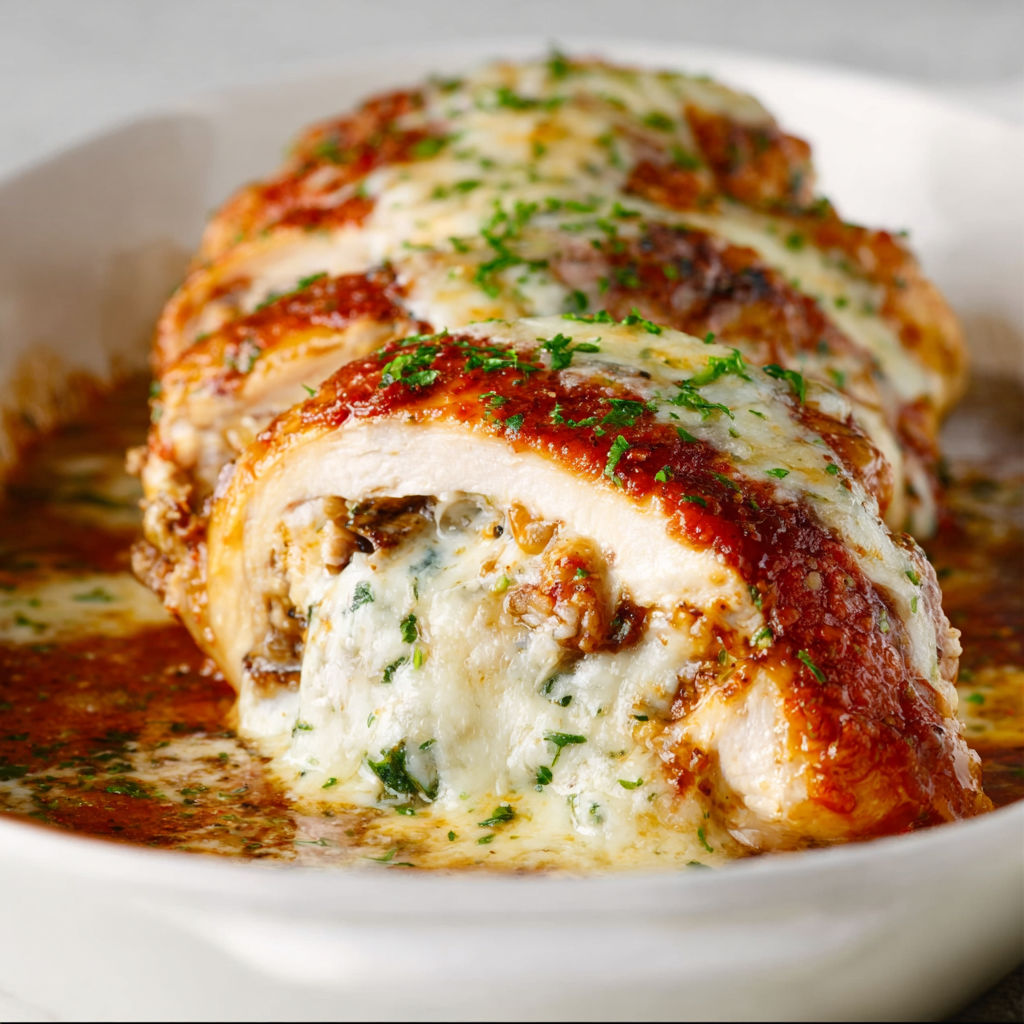 A plate of food with a chicken dish.