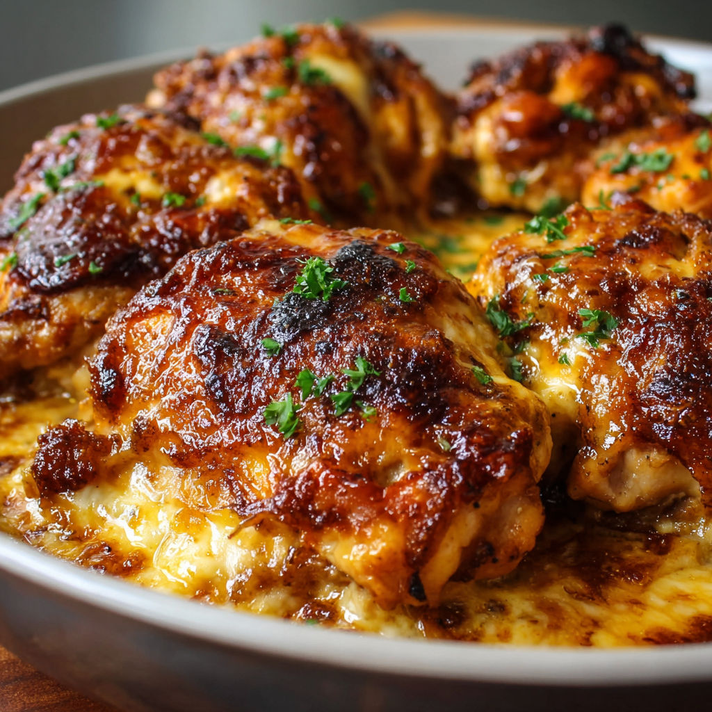 A plate of chicken with green herbs on top.