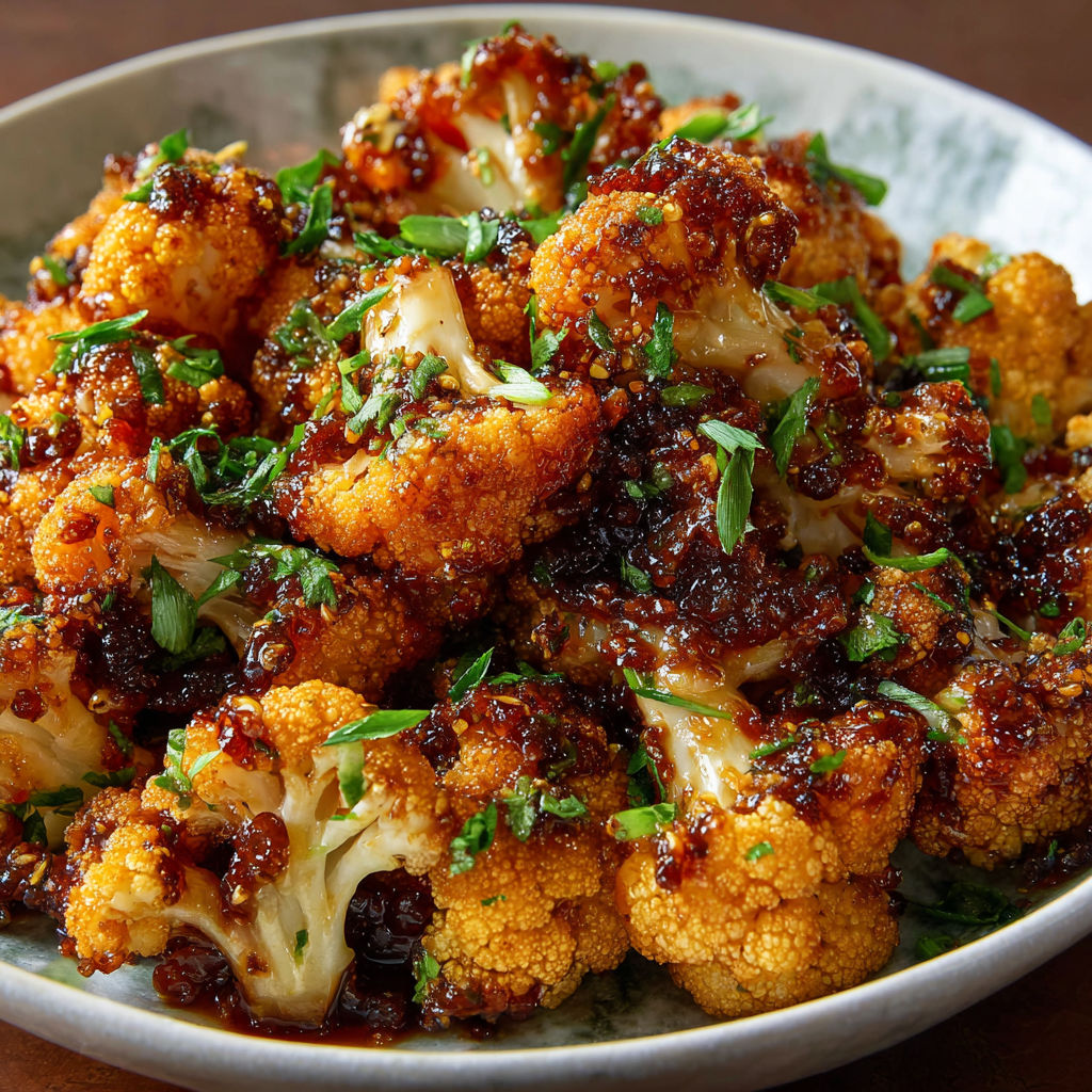 A plate of food with a sauce on it.