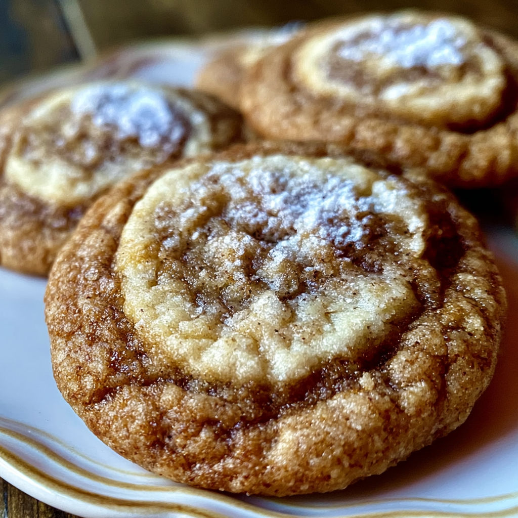 Three cookies with sugar on top.
