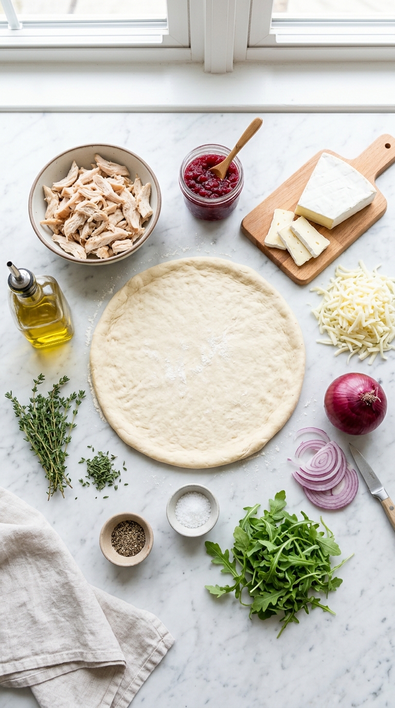 A dough is being prepared for a pizza.