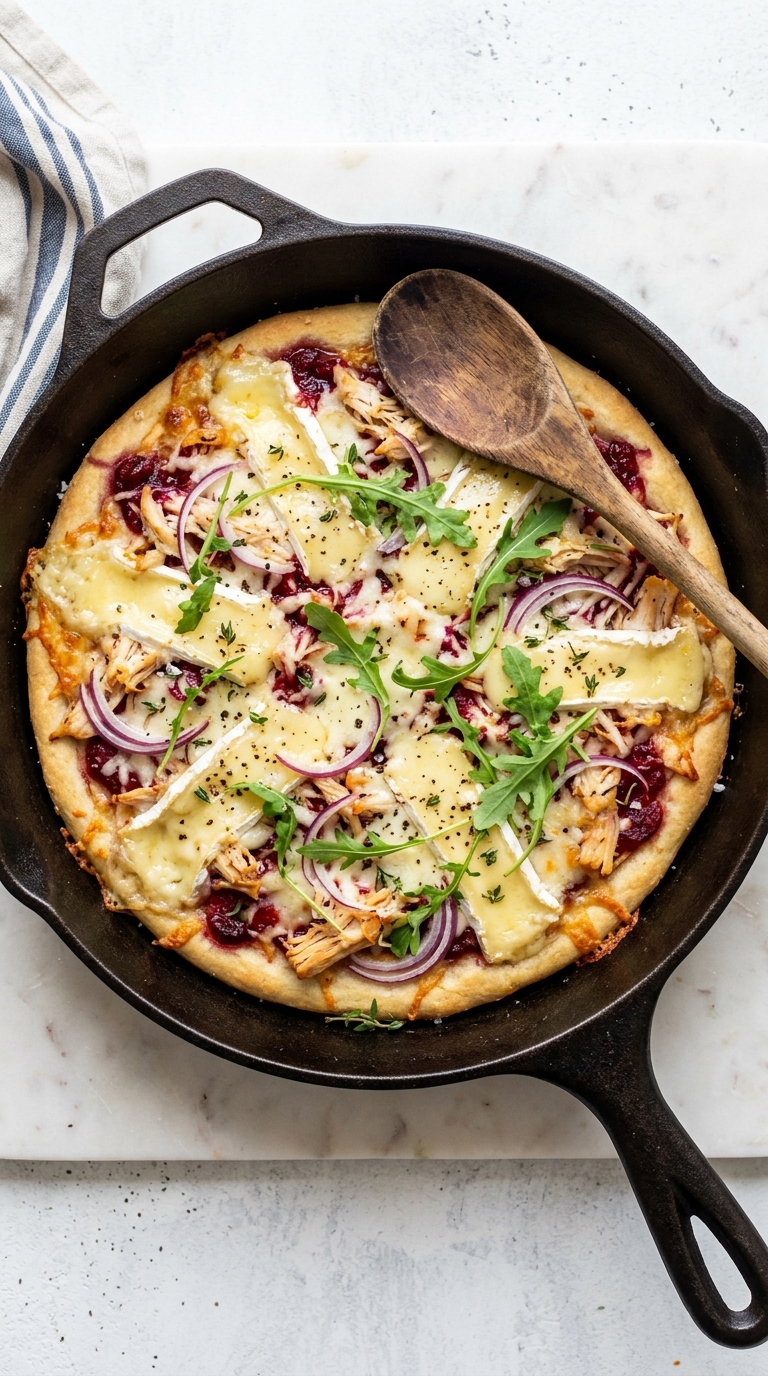A pizza with cheese and onions in a pan.