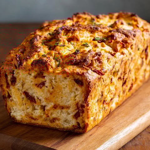 A loaf of bread with a slice missing.