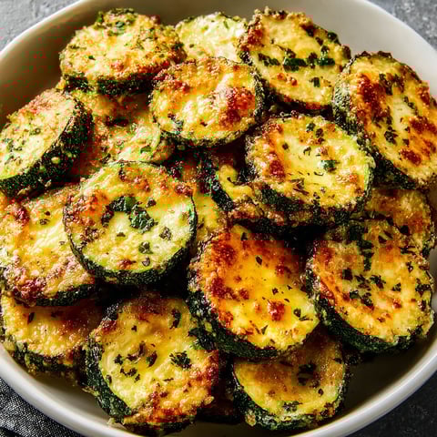 A bowl of air fryer zucchini.