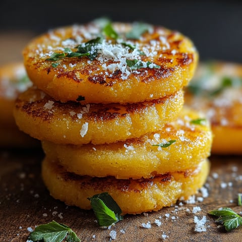 Crispy Parmesan Polenta Rounds.