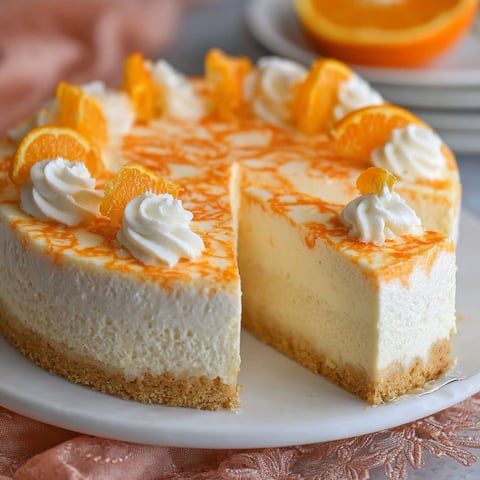 A slice of orange creamsicle cheesecake.