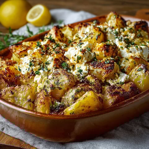 Baked Feta Potatoes Lemon