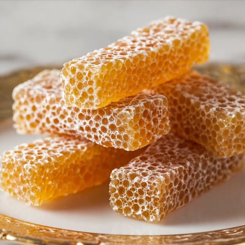 A plate of 2-Ingredient Greek Candy.