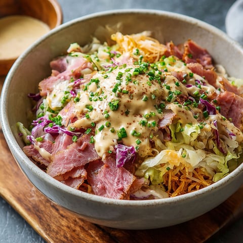 A bowl of food with meat and vegetables.