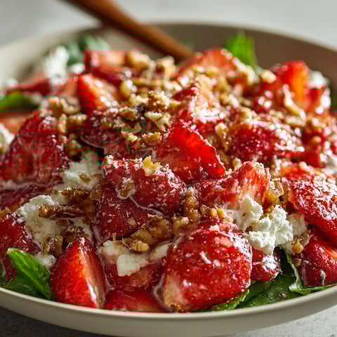 A bowl of strawberry crackle salad.