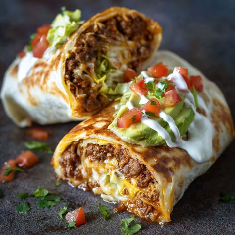 Two low carb keto burritos with lettuce, tomatoes, and avocado.